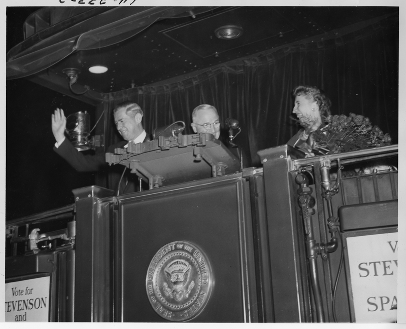 President Harry S. Truman on Campaign in Clinton, Massachusetts | Harry ...