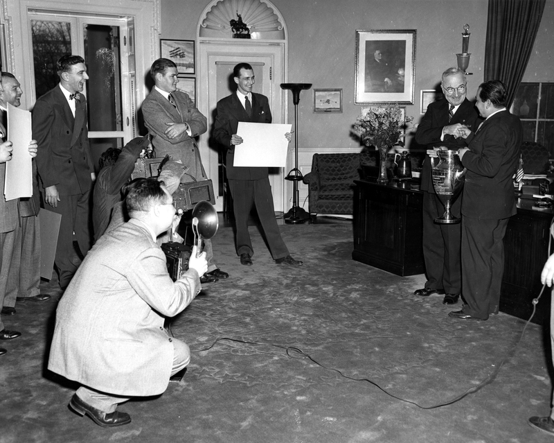 Truman and Photographers in Oval Office | Harry S. Truman