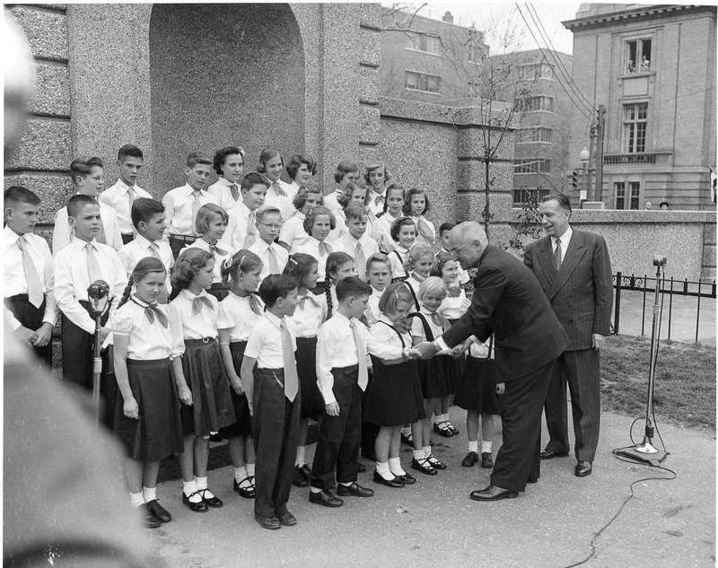 President Truman Shakes Hands With Children | Harry S. Truman