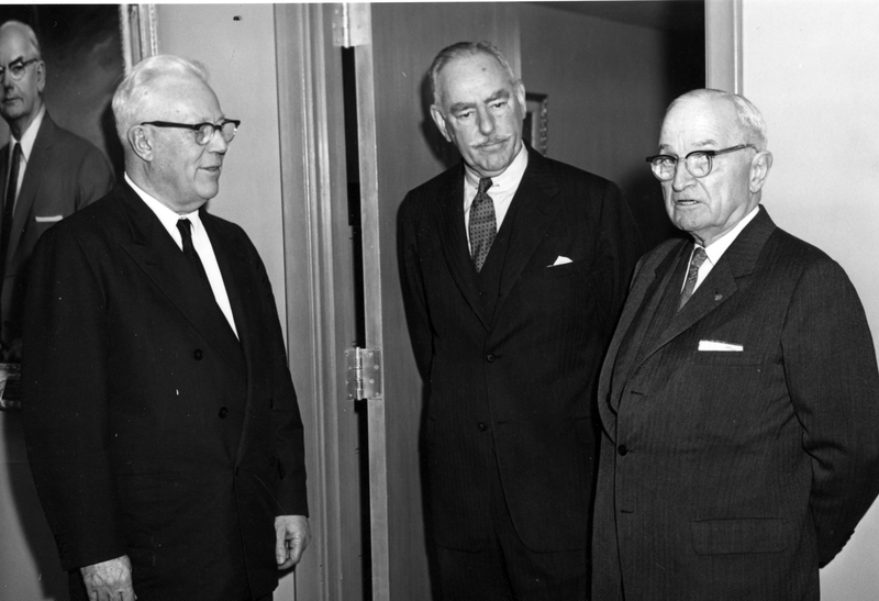 Chief Justice Earl Warren, former Secretary of State Dean Acheson, and ...