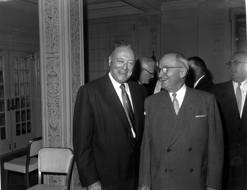 Truman with Senator Darby and Tom Evans | Harry S. Truman