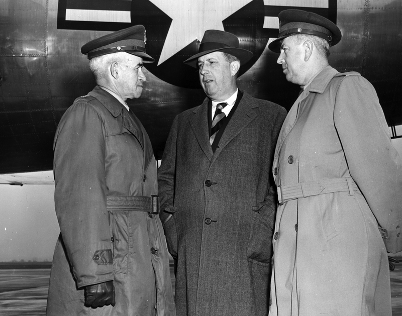 Secretary of the Army Kenneth Royall (Center), Army Chief of Staff ...