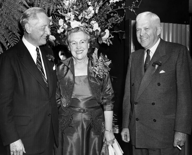 Harlow Curtice, Mrs. C. E. Wilson, and C. E. Wilson at GM Motorama ...