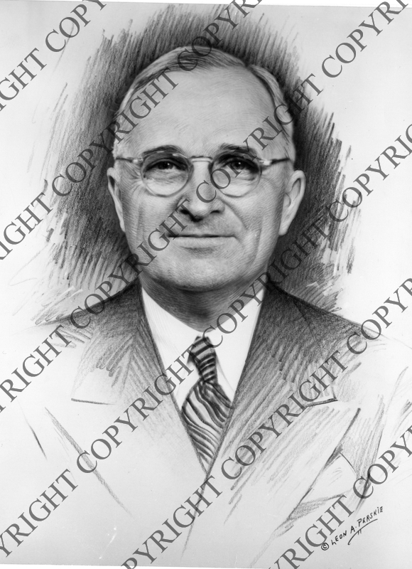 Drawing of President Truman Harry S. Truman