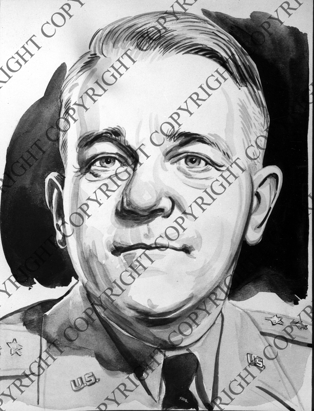 A sketch of Army Chief of Staff J. Lawton Collins | Harry S. Truman