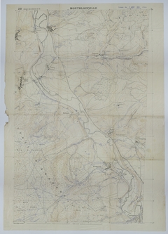 Map of Barracks and Battery Positions around Montblainville and Exermont