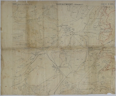 Map of Trench Systems and Fortifications Near Verdun