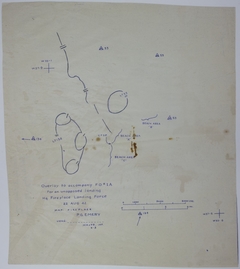 Map of the Landing at Adak Island