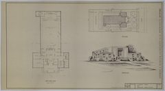 Drawing of a Planned Masonic Temple in Grandview, Missouri