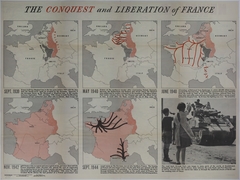 Map of the Conquest and Liberation of France