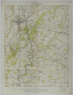 Map of the Area Around Gettysburg, Pennsylvania