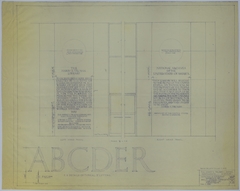 Drawing of the Proposed Engraved Panels at the Entrance of the Harry S. Truman Library