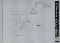 Drawing of the Proposed Memorial Fountains at the Harry S. Truman Library