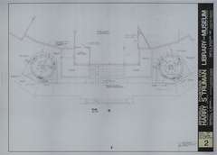 Drawing of the Proposed Memorial Fountains at the Harry S. Truman Library